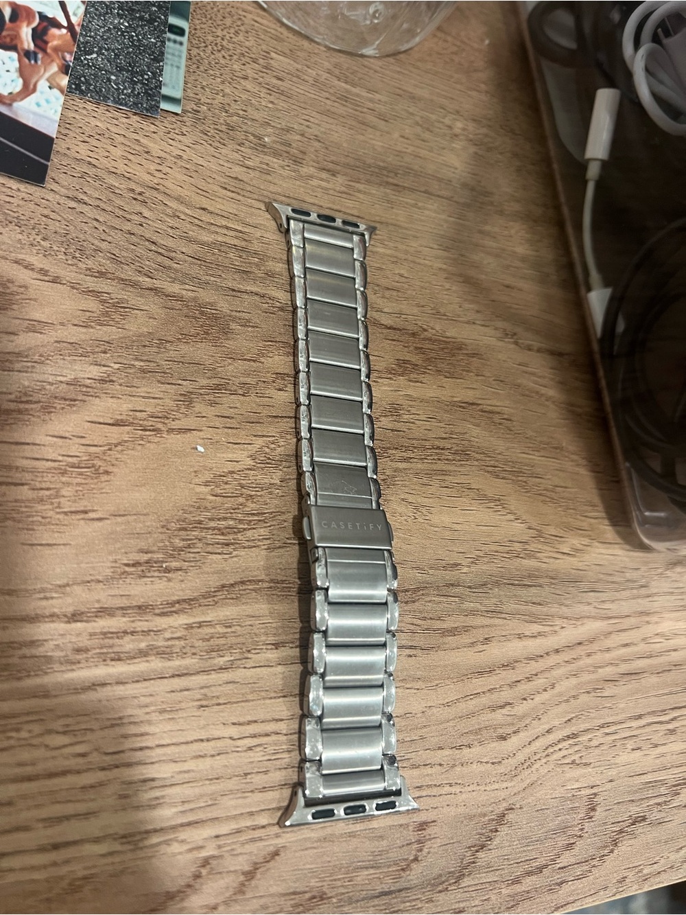 Casetify Silver Stainless Steel Link Apple Watch Band 38-40mm - Accessory